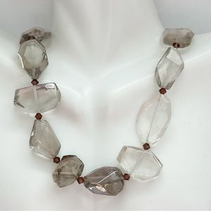 Chunky Quartz Statement Sterling Silver Necklace
